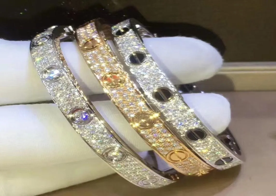 Bracelet en argent Sterling 925 haut de gamme, 3 couches en Zircon complet pour femmes, marque tendance, Bracelet d'amour éternel avec tournevis 5434968