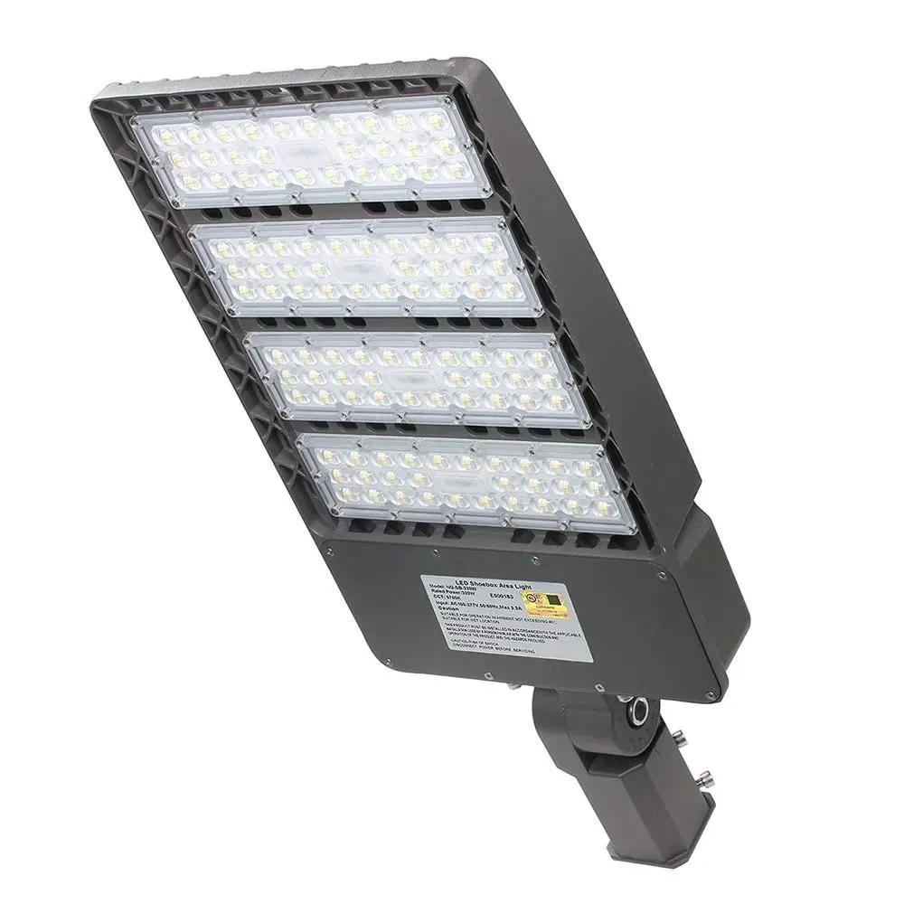 Ljus oss lager LED -parkeringslampor 300W 39000LM LED -skoboxpolarsljus fixtur med fotocell 5000k IP65 AC 100277V