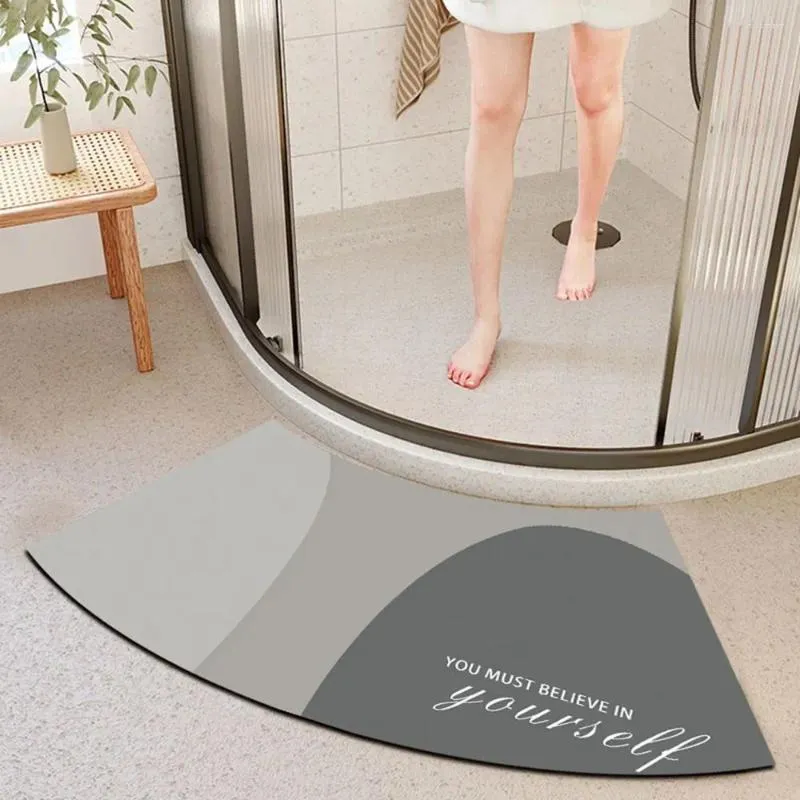 Bath Mats 40x75cm Washable Floor Carpet Corner Bathtub Non Slip Curved Shower Mat Soft Rug From 35 65 DHgate