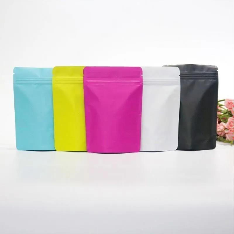 Sac mylar couleur sans image 4x6 pouces avec sacs d'emballage en plastique zippés pour chocolats Qodgc Vfaud