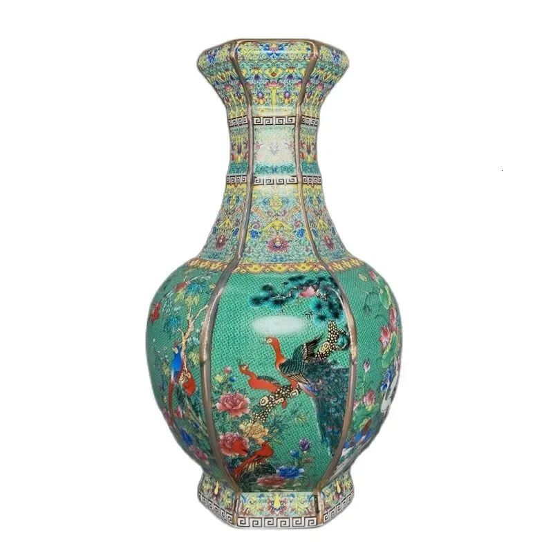 Vase Antique en porcelaine royale chinoise, fleur décorative pour mariage, Pot de décoration, cadeau de noël, Jingdezhen, 231227