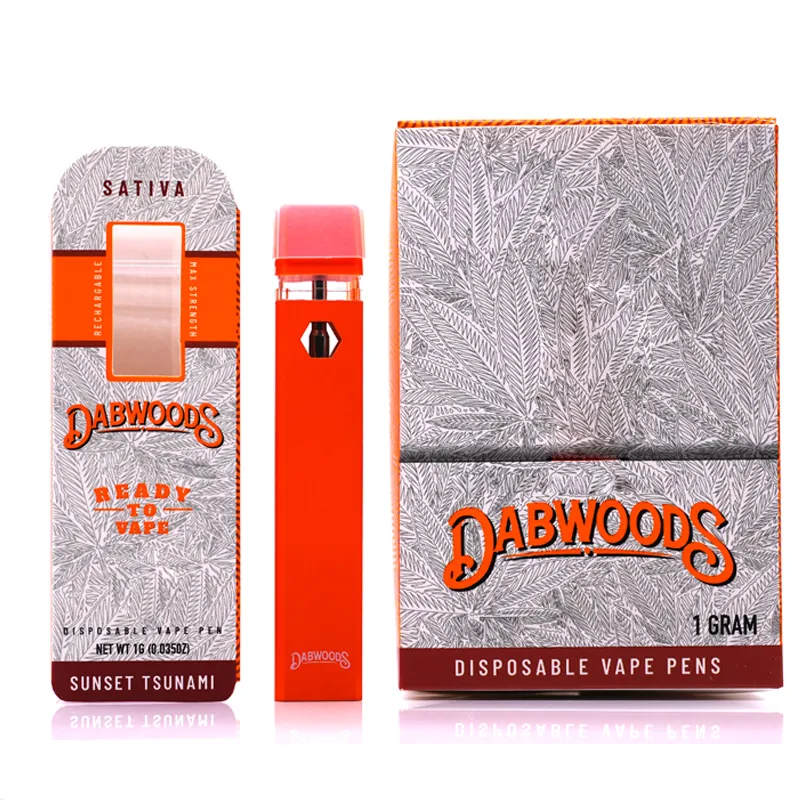 Dabwoods Packaging Disposable Vape Pen Empty 1.0ml Pod Ceramic Coil