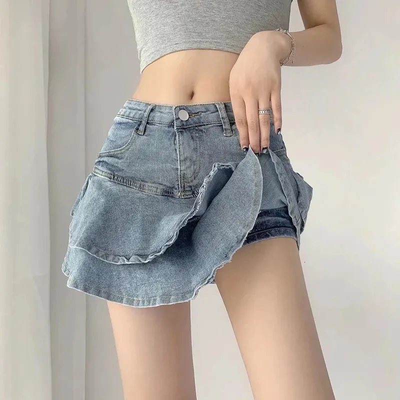 Riu Rちゃん　High waist denim short skirt High waist denim short skirt – Riu