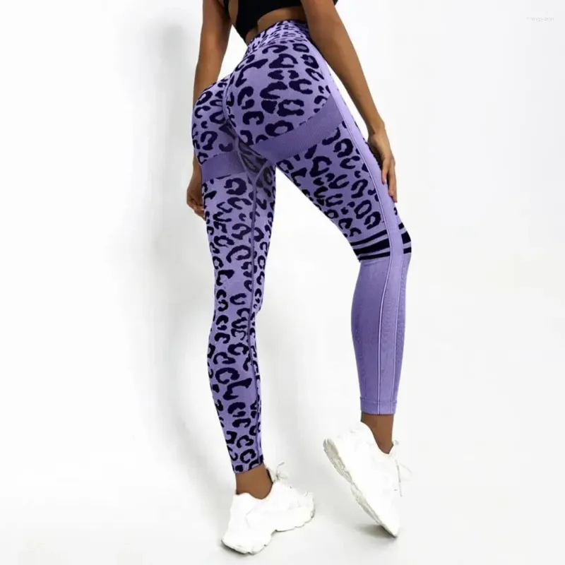 Kobiety Pants Women Yoga Leopard Druku