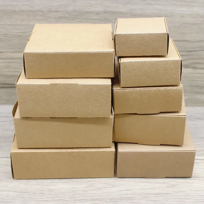 10 DIY kraft paper gift boxes for weddings discounts birthday parties candies cookies Christmas parties creative gift boxes 231227