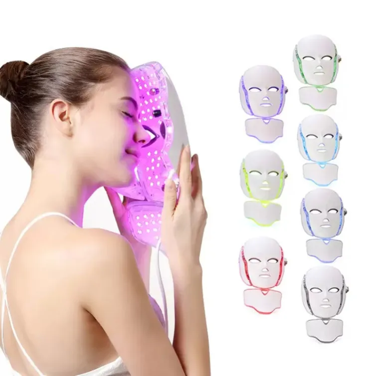 FDA Beauty Machine ha condotto la maschera per la terapia della luce 7 colori per il ringiovanimento della pelle ha condotto la maschera facciale607