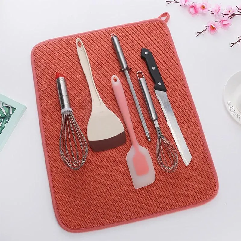 Napperons de Table pour la maison, sèche-vaisselle dans l'armoire, tapis de séchage en nid d'abeille, losange absorbant l'eau, sous-verres à séchage rapide, tampons de cuisine