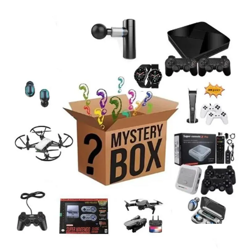 Portable Game Players Lucky Bag Mystery Boxes There Is A Chance To Open Controller Mobile Phone Cameras Drones Console Smart Watch E Dhpkk