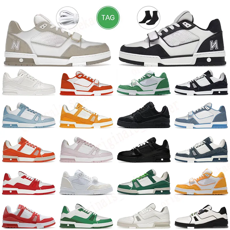 Sneaker designer Louisly Virgil Trainers Chaussures décontractées Couions en cuir Abloh blanc Green rouge Lettre bleu superposition plate-forme mode Luxury Luxe baskets Taille 36-45