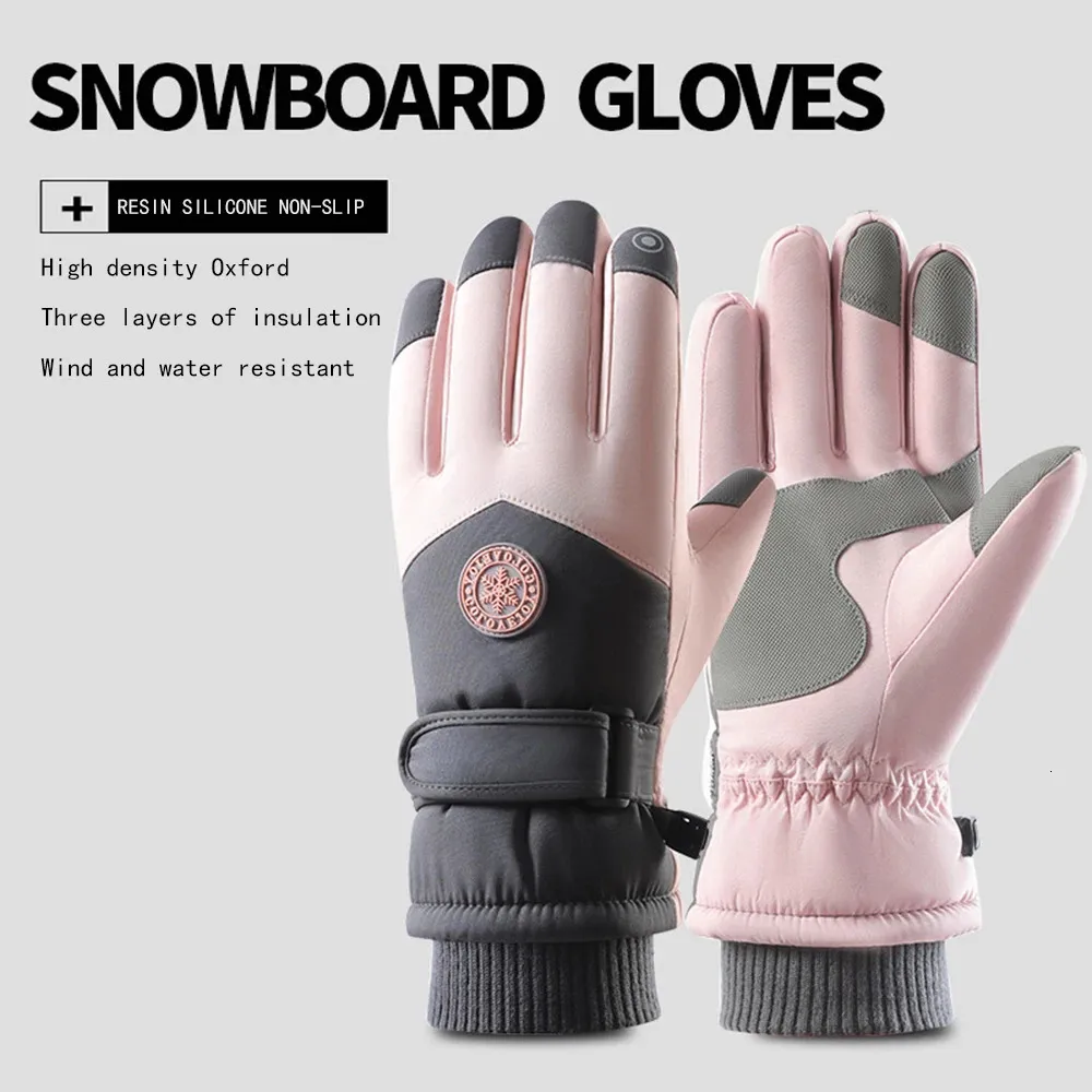 Winter Heren Dames Warme Skihandschoenen Outdoor Sport Waterdichte Ultralight Snowboardhandschoenen Motorrijden Sneeuwhandschoenen 231227