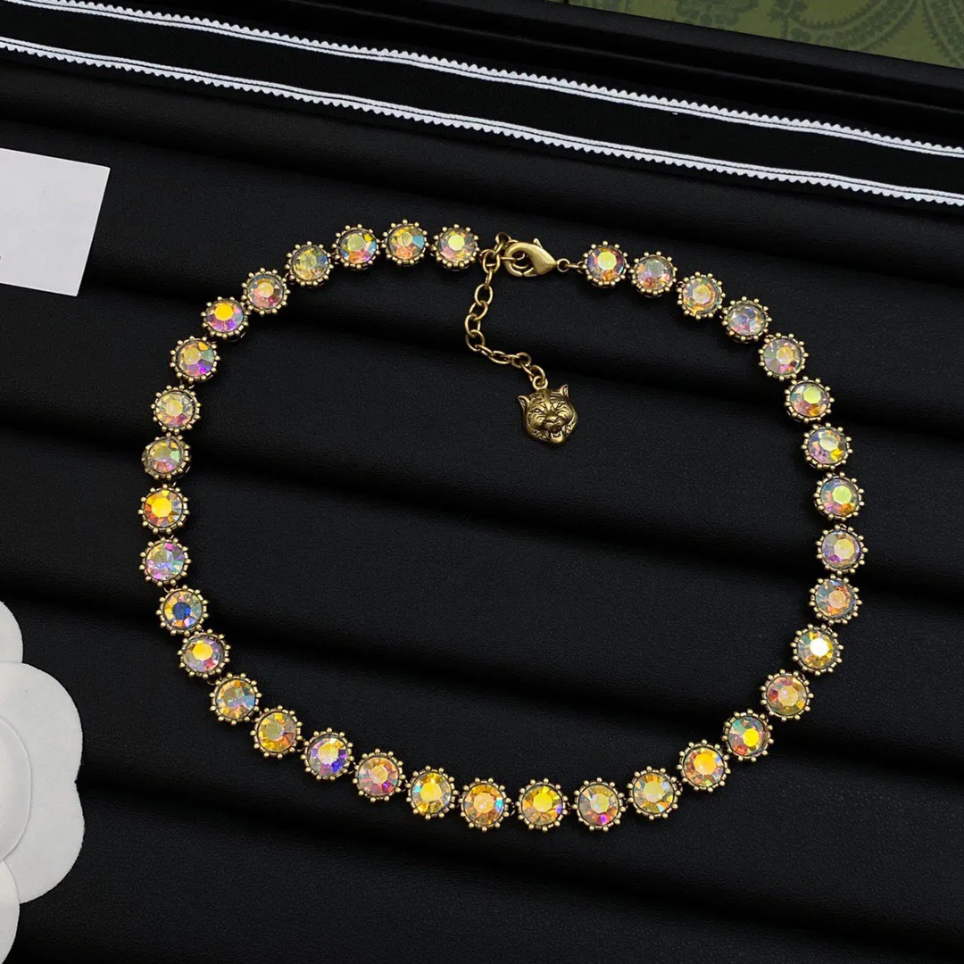 Lyxvarumärke halsbandsarmband örhängen för lady mässing g bokstav full diamanter lyx mode smycken set utan låda