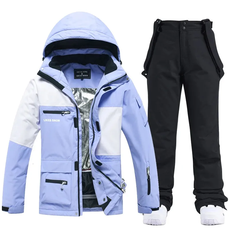 Skianzug für Männer und Frauen, Snowboard-Kleidung, Outdoor-Sets, Jacken und Hosen, Winterkleidung, wasserdichtes Schneekostüm 2024 231227