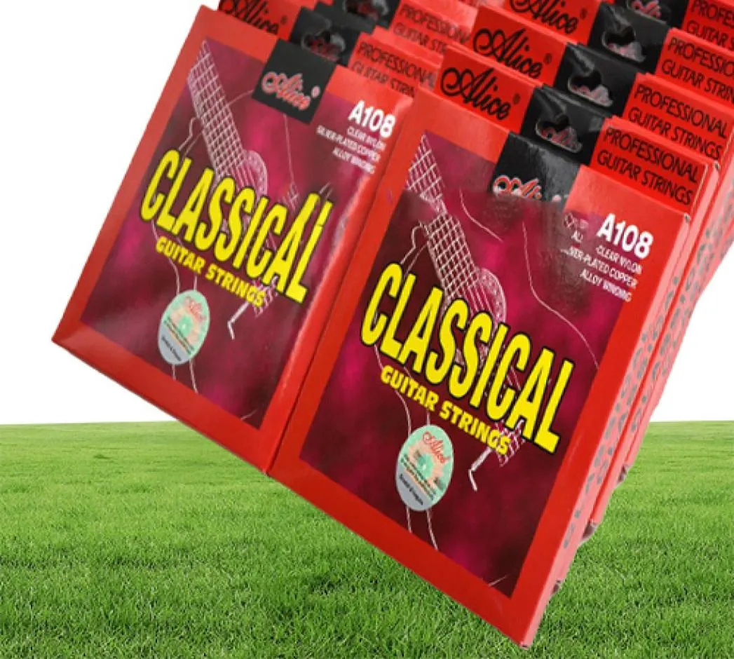 10 conjuntos Alice A108N Clear Nylon Classical Guitar Strings 1st6th Strings Wholes5873351