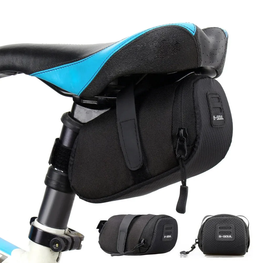 Nylon Bicycle Saddle Bag Waterproof MTB Mountain road Bike Storage Seat Rear Tool Pouch bike accessories 231227