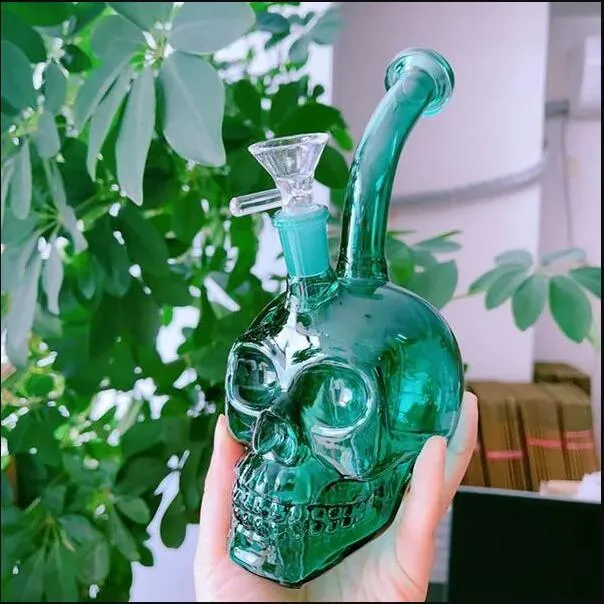 Bong d'acqua in vetro alti 21,4 cm narghilè klein recycler dab rig pipa da fumo inebriante funzione bong in vetro con giunto da 14 mm