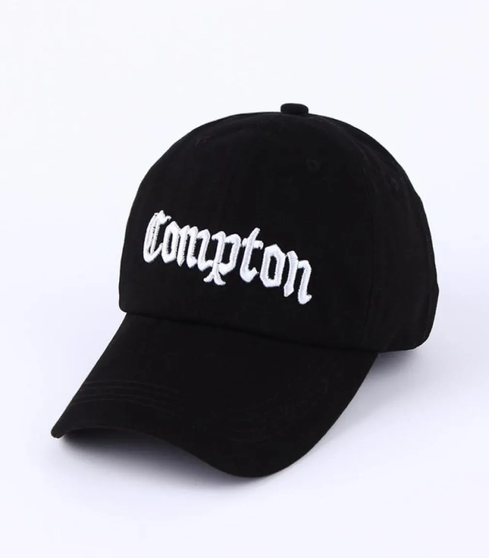 Compton Baseball Cap Heren Dames Snapback Hip Hop Hoed Zwart Wit Casquette J12258528485