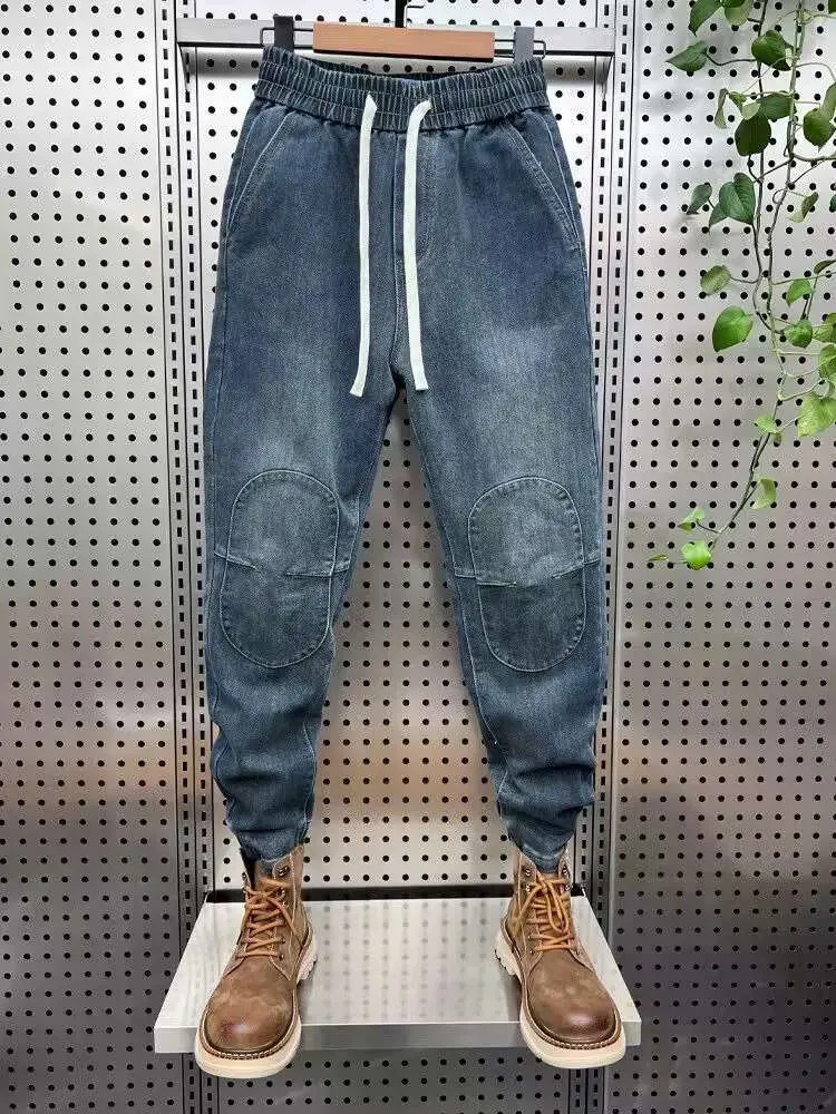 Jeans rétro pour hommes, Patch Ing, mode Streetwear, pantalon décontracté d'extérieur, vêtements de marque de haute qualité