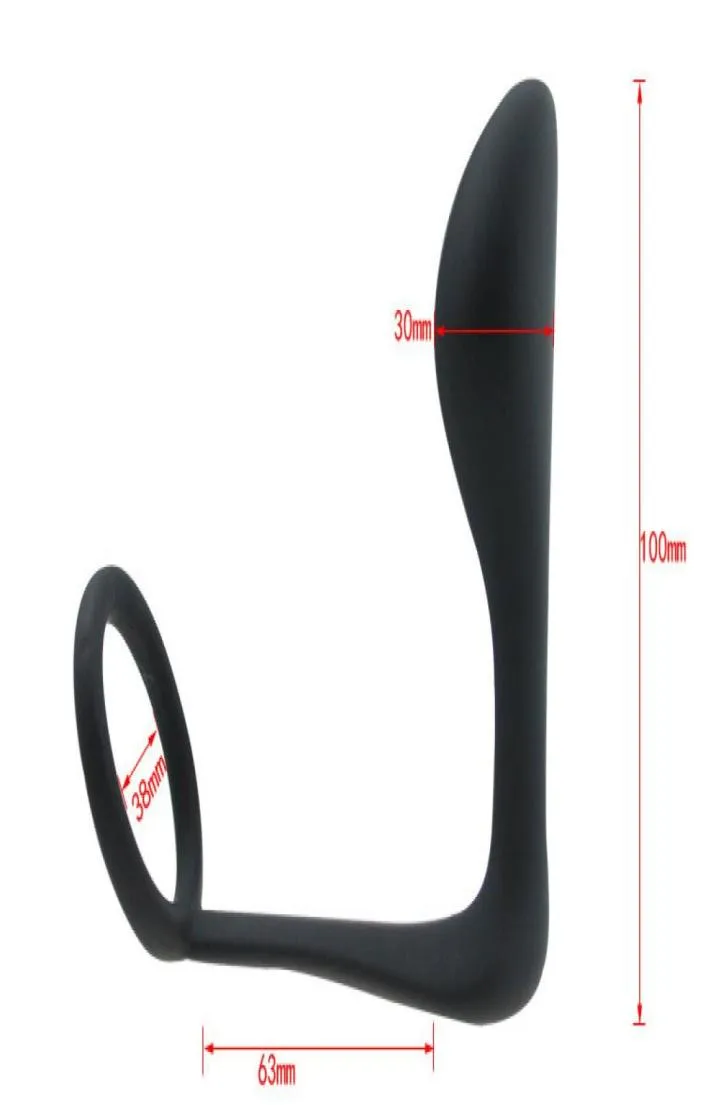 Silicone Male Prostate Stimulation Cock Ring Butt Plug Massager Anal Sex Toys for Men Erotic Products Adult Toy7231651