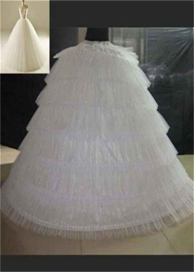 Brandneue Big Petticoats weiße Super geschwollene Ballkleid Unterrock 6 Hoops Langes Slip -Crinolin für Erwachsene Hochzeitsformal Kleid74797948263008