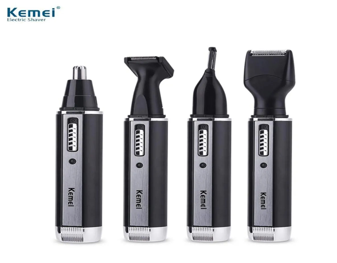 Kemei KM-6630 4 em 1 nariz elétrico USB recarregável navalha navalha masculina ferramentas de cuidados faciais 9755096