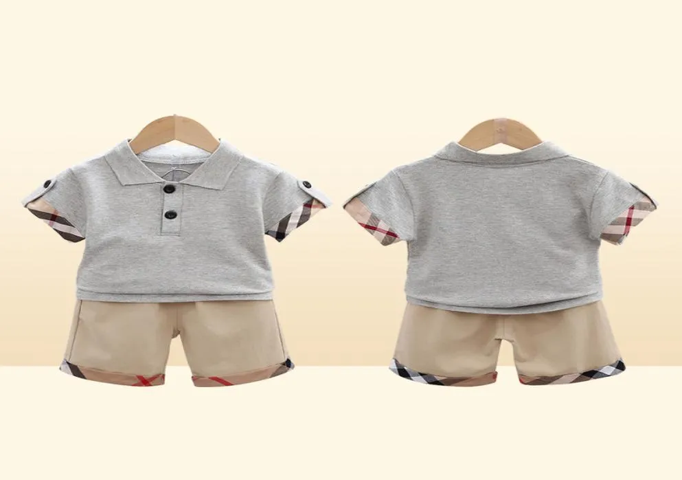 2pcs Boys Summer Clothes Filts Shirts Fashion Shorts Tenues pour Baby Boy Toddler Tracksuit pour 0-5 ans5302832