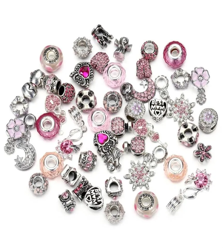 50pcs perles pour bracelets de charme Designer pour les femmes de la chaîne de sécurité mélange couleur européen ajustement bracelet perle 1135 T28122474