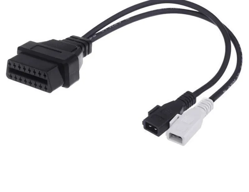 AUDI, VW, Seat Skoda 2X2 PIN 16 PIN OBD2 vrouwelijk naar Audi 2pin adapterkabel