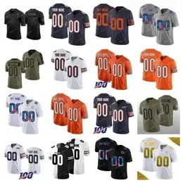 ``Bears``Custom Men Jersey Women Kids Active Player #00 Any Name Any Number Color Rush Elite Limited````Football Jerseys