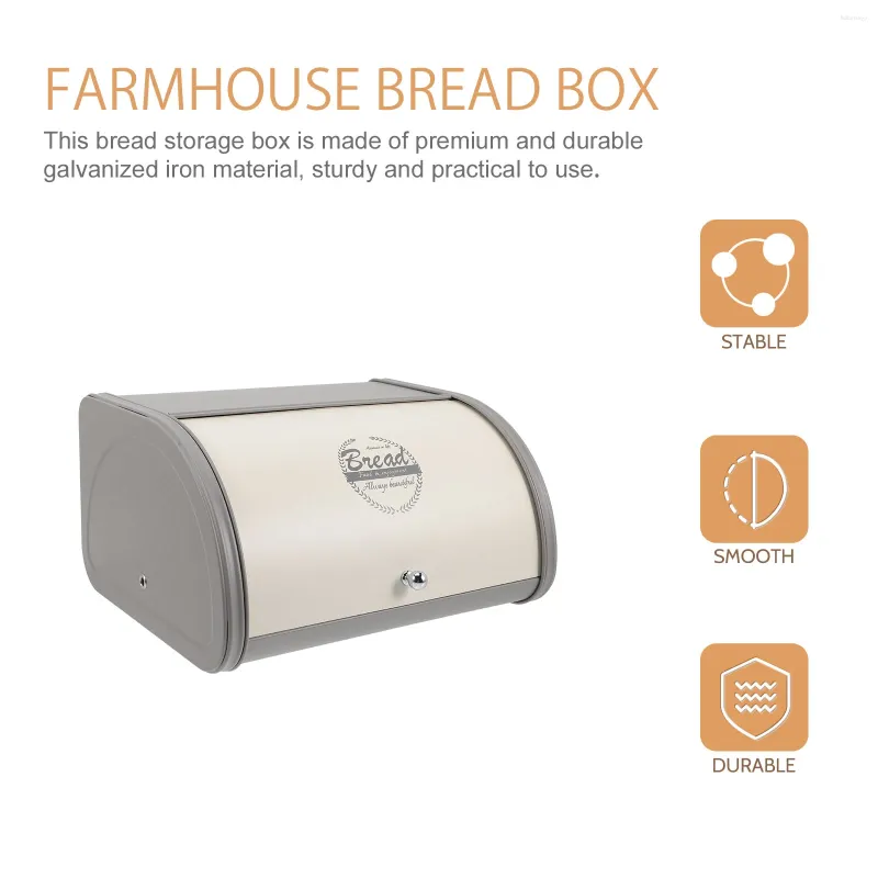 Galvanized Metal Farmhouse Bread Box
