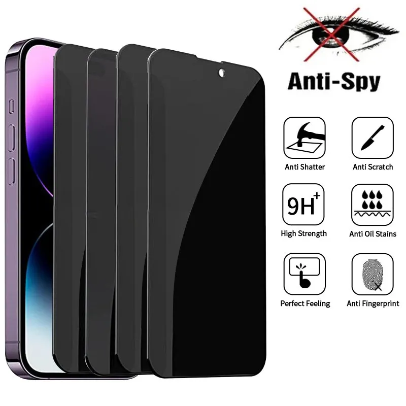 Protezioni schermo privacy per iPhone 15 13 11 12 14 Pro Max Mini 7 8 6 6s Plus Vetro temperato anti-spia per iPhone X XS Max XR