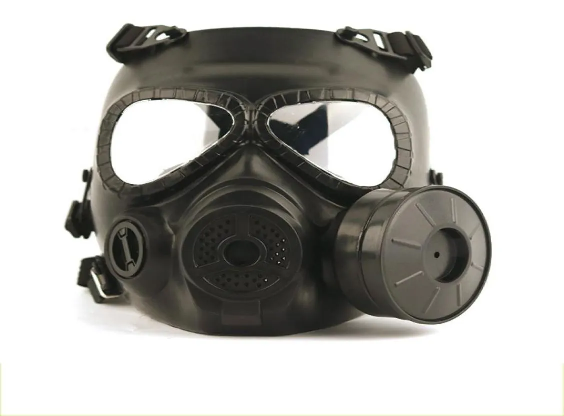 戦術ヘッドマスク樹脂フルフェイスフォグファン