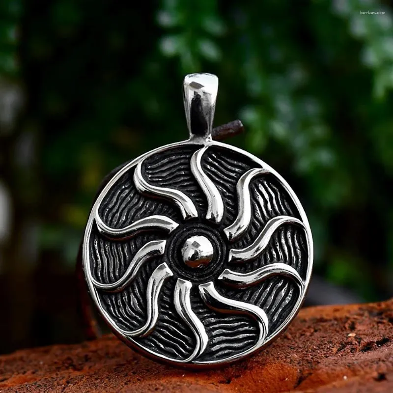 Pendant Necklaces Punk Stainless Steel Apollo Talisman Sun God Necklace For Men High Quality Creativity Amulet Party Jewelry Wholesale