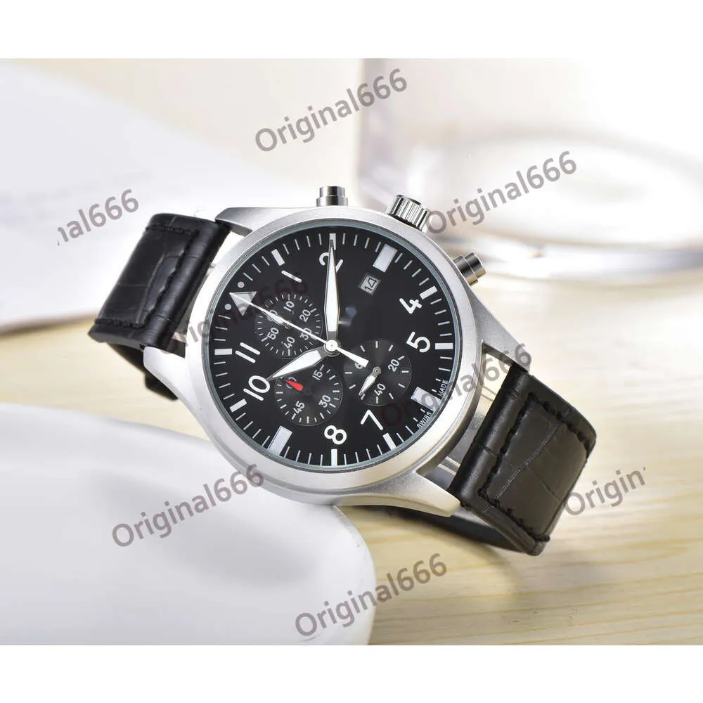 expensive menwatch iwc watch mens pilot chronograph watches high quality quartz uhren super luminous watchmen all dial work montre pilot luxe U3DU