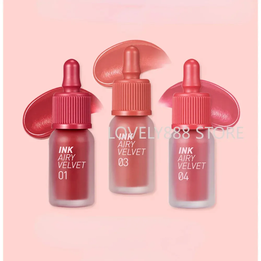 Encre aérée velours 4g imperméable mat rouge à lèvres liquide rouge à lèvres longue durée brillant teinte coréen nu maquillage cosmétiques 231225
