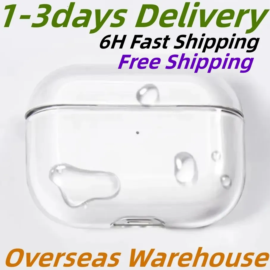 USA Stock for Pro 2 Air Pods 3 سماعات أذن Airpod Bluetooth Accessories Solid Silicone Cover Cover Cover Apple Wireless Charging Case TPU