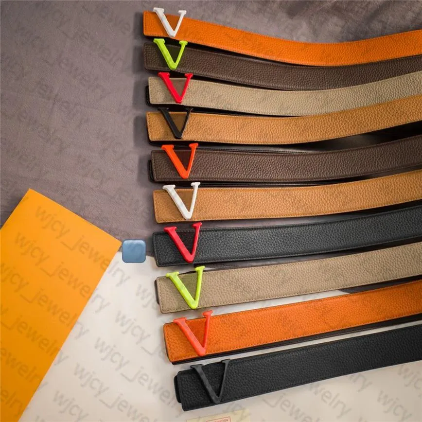 Fashion Belt Width 3 8cm Casual Leather 5 color Buckle Belts Collocation for Men Woman Top Quality313C