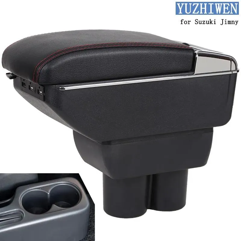 Accesorios para Suzuki Jimny Armrest Box Jimny20072018Caja de almacenamiento de apoyabrazos central universal para coche portavasos Cenicero accesorios de modificación23