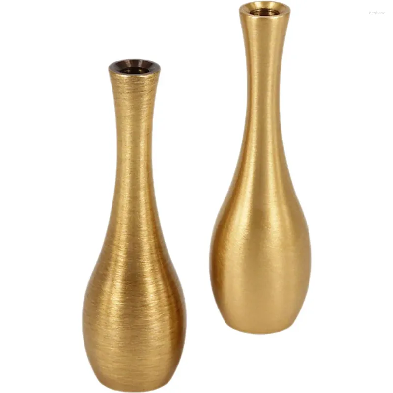 Vase Home Metal Vase Delicate Small Pure Copperフラワーアレンジ