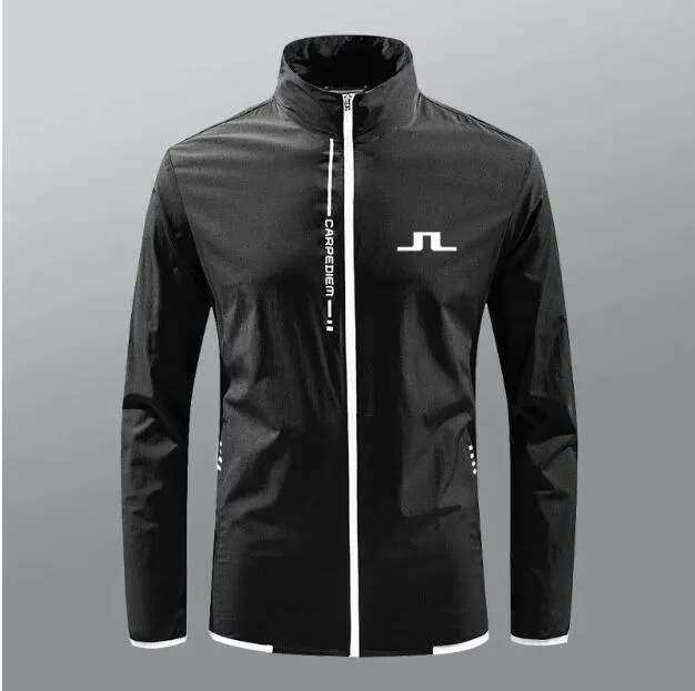 2024OUTDoor Tshirts Summer J Lindeberg Jaqueta de golfe masculino Sports Sports Windbreaker Lightweight Breathable Zipper Fishing