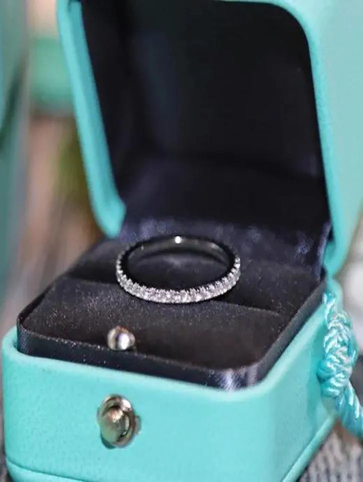 Luxurys Desingers Ins Ring Simple Design Sense Sterling Silber Ring Damen Classic Sixclaw Diamond Rng Einfache Ringe Geburtstagsgeschenk5516094