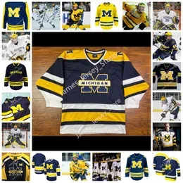 College Wears 2022 NCAA Custom Michigan Wolverines Stitched Hockey Jersey 90 Jay Keranen 94 Mark Estapa 19 DYLAN LARKIN 43 Quinn Hughes 14 Tyler Motte 11 Zach Hyman Jer