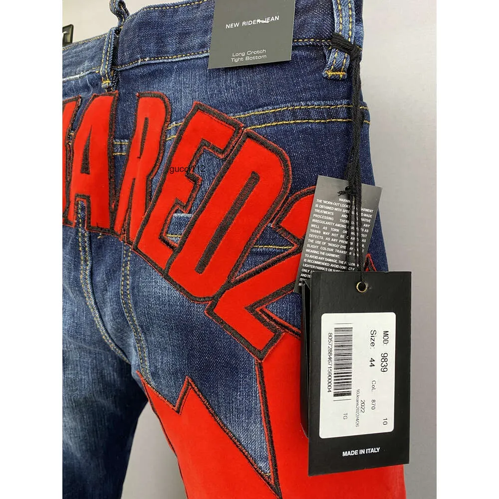 Jeans en denim de luxe pour hommes d2 dsq2 dsquare 2 trous pantalons COOLGUY Biker pantalons vêtements KM2N