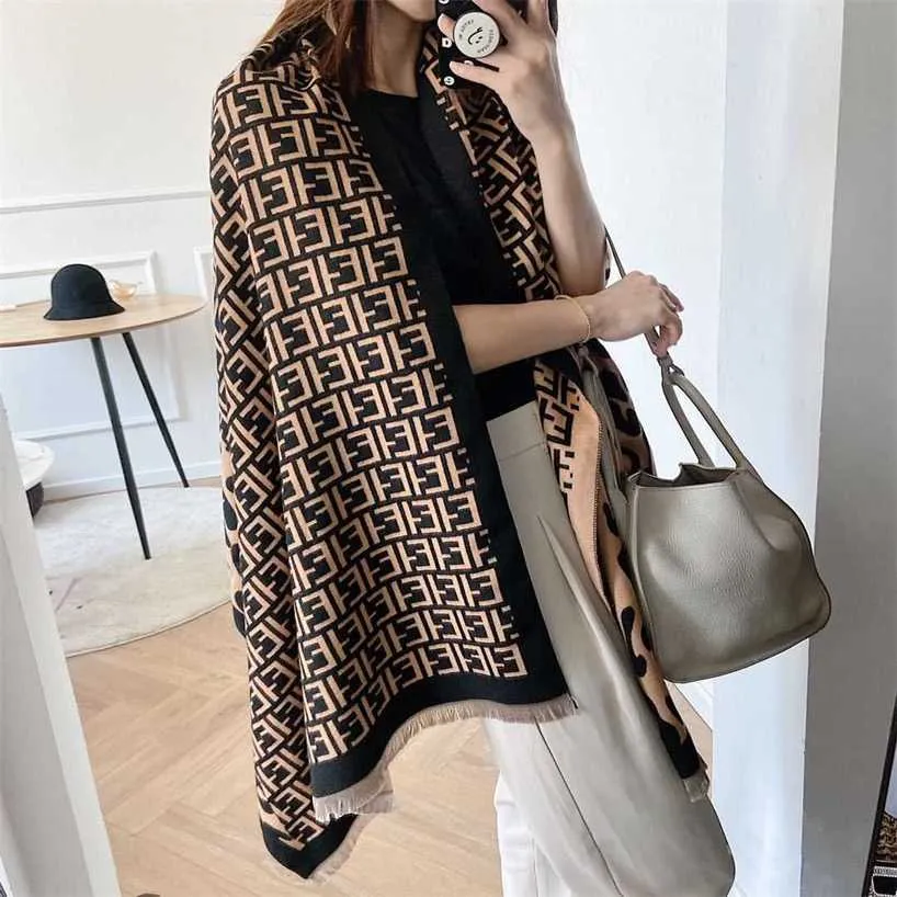 20% OFF scarf New Leopard Pattern Cashmere Scarf Women's Autumn and Winter Long Printed Shawl for Thermal Insulation Dual purpose Double sided Wrap Live Broadcast
