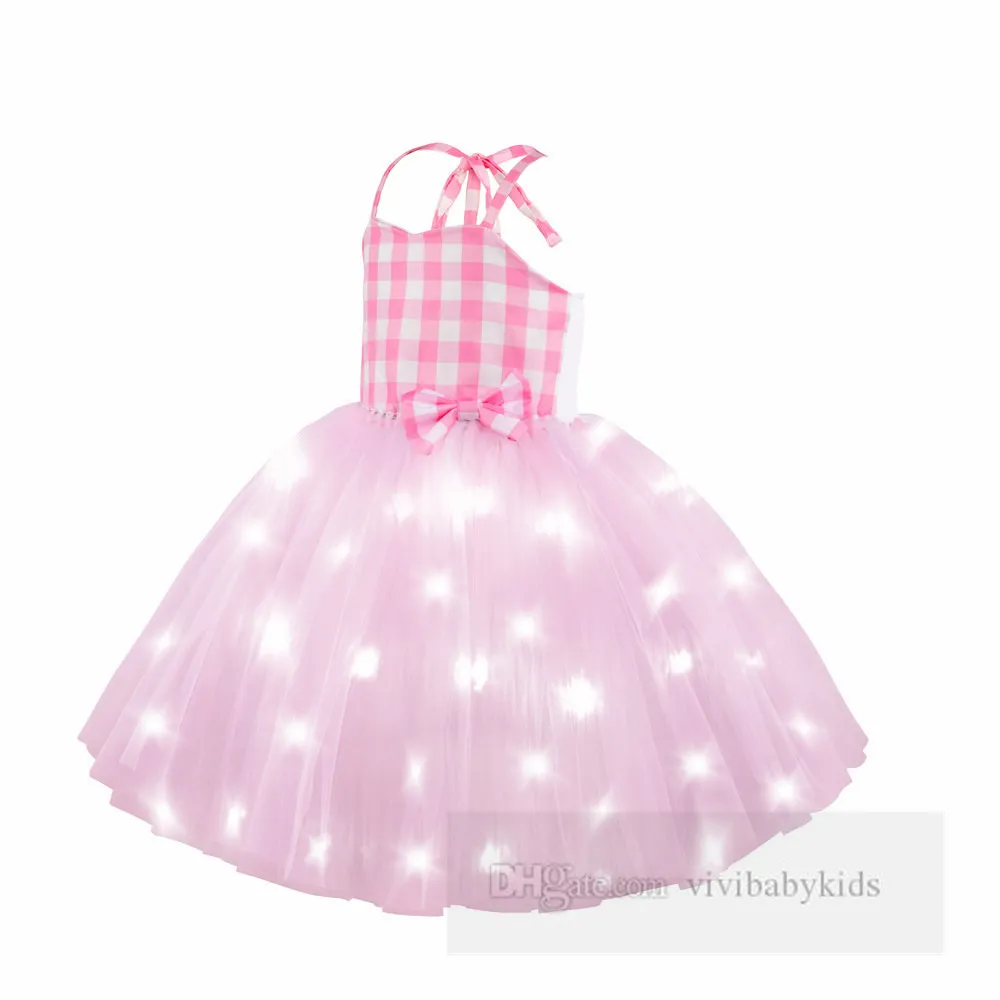 Girls Light-Up Princess Dress - Plaid & Lace Ball Gown, Tulle Skirt, Kids  Cosplay Costume, Party Dress, Luminous Barbie Style from Dhgate Girls  Dresses - price 81.89