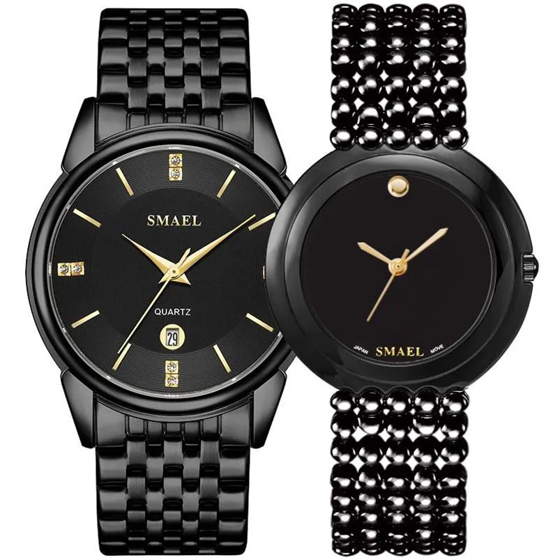 Ensemble de montres classiques de luxe pour couple, montre-bracelet décontractée, étanche, élégante, 9026, 1885M, Quartz numérique, cloc344c