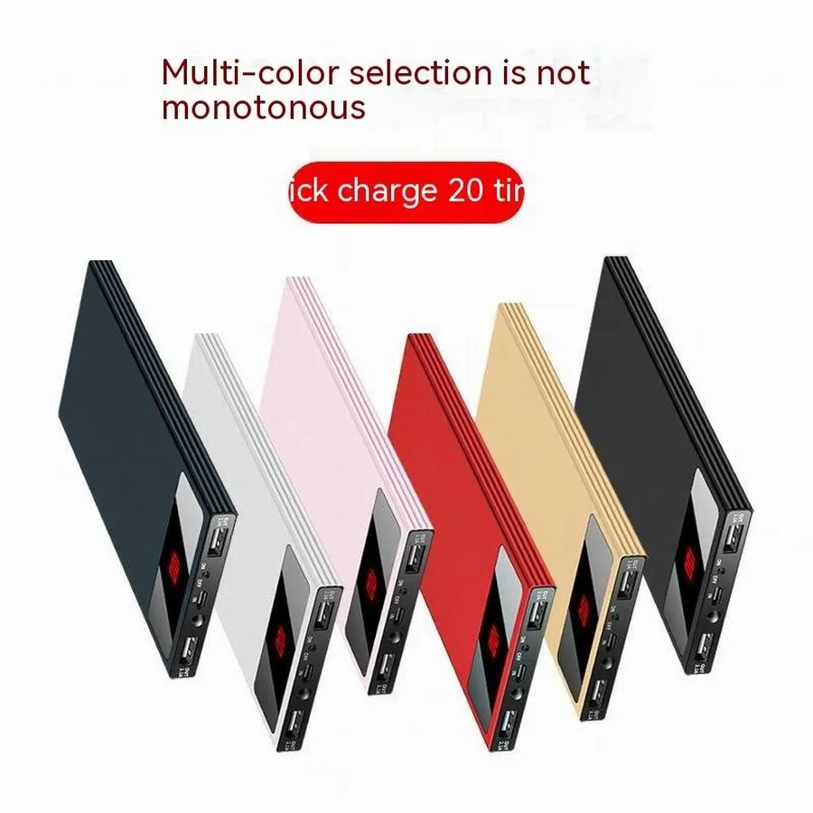 Ultra İnce Güç Bankası 20000mAH Taşınabilir Powercore Harici Pil Powerbank, Xiaomi için iPhone 12 13 14 Xiaomi