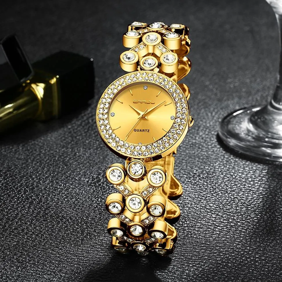 CRRJU наручные часы лучший бренд класса люкс с бриллиантами женские часы звездное небо женские наручные часы для Montre женские часы relogio feminino325r