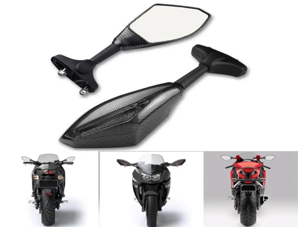 Nowy sygnał skrętu Zintegrowane lusterki wyścigowe dla Yamaha R1 R6 FZ Motocykl GSXR 600 750 20012005 20092012 GSXR 1000 2001203211259