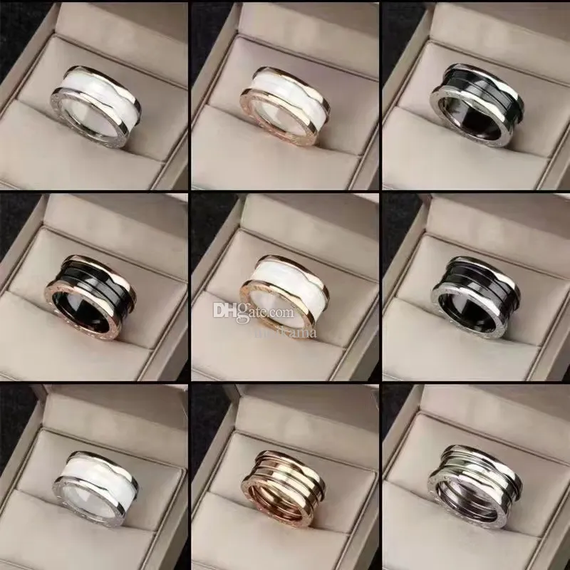 High Quality Designer Wedding Ring for Women, Black Ceramic and White ...