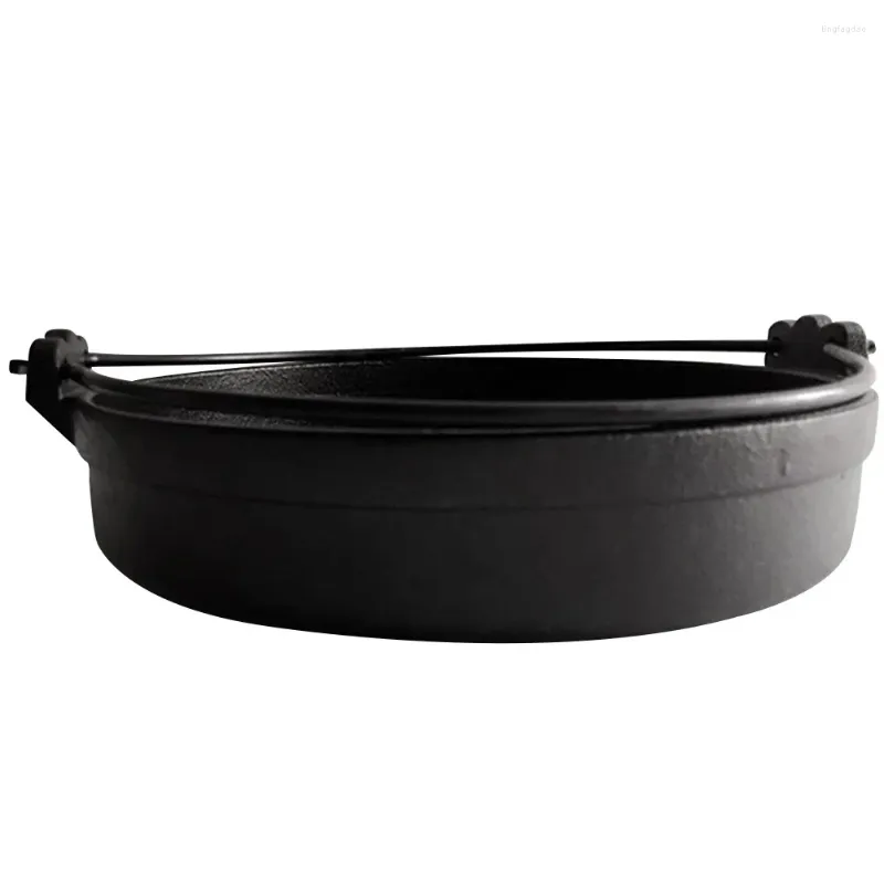 Pans Cast Iron Skillet Portable Pot For Cooking Household Pan Japanese Style Wok Double Handled Kitchen Supply Practical